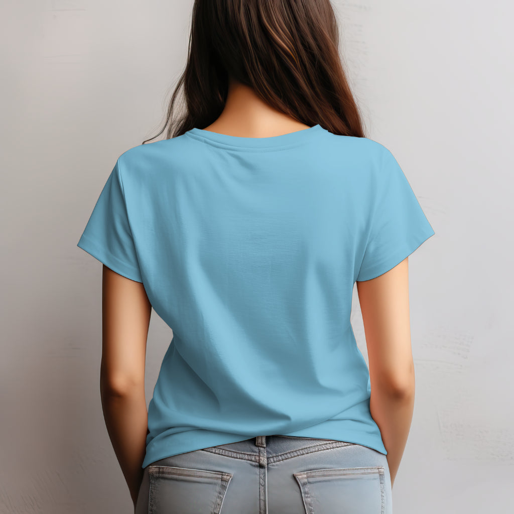 SCUBAAA Women's Minion Breaks Through Half Sleeve Regular Fit T-shirt