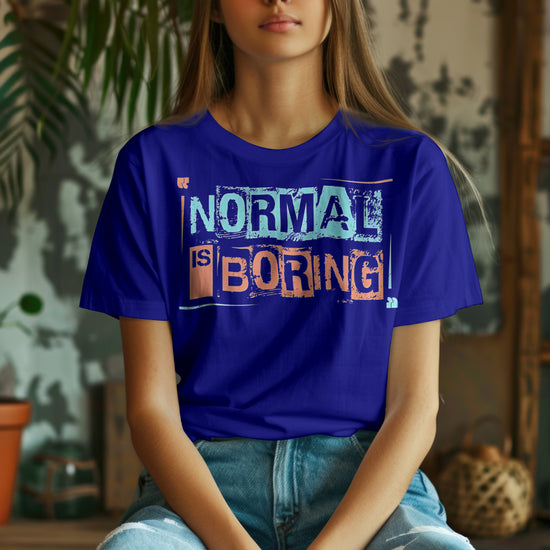 SCUBAAA Women's Normal is Boring – Embrace Uniqueness Oversized T-Shirt