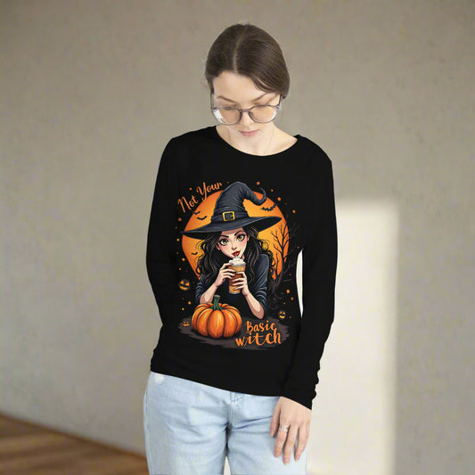 SCUBAAA Women's Not Your Basic Witch Full Sleeve Tee