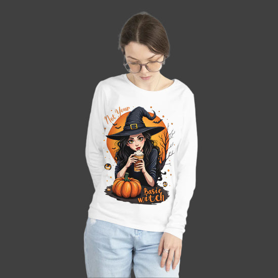 SCUBAAA Women's Not Your Basic Witch Full Sleeve Tee