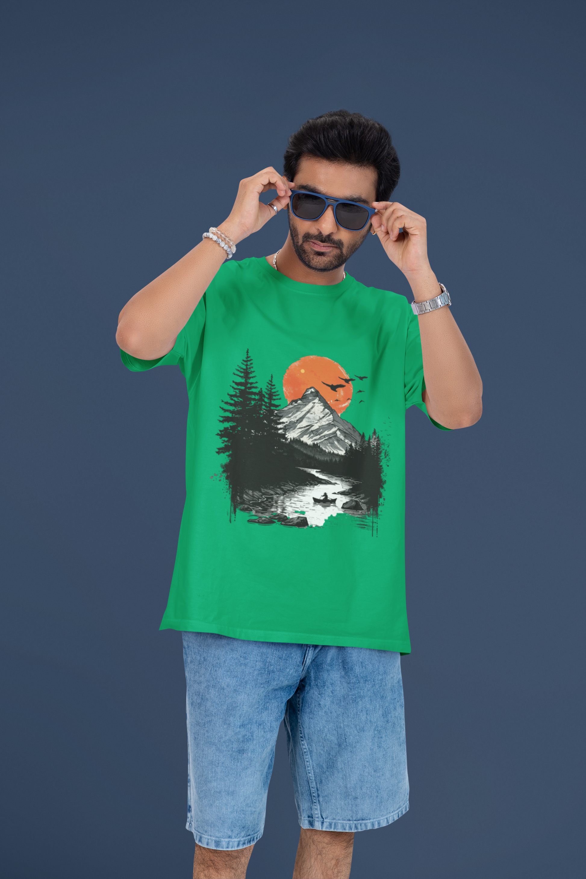 SCUBAAA Men's Adventure Terry Oversized T-Shirt
