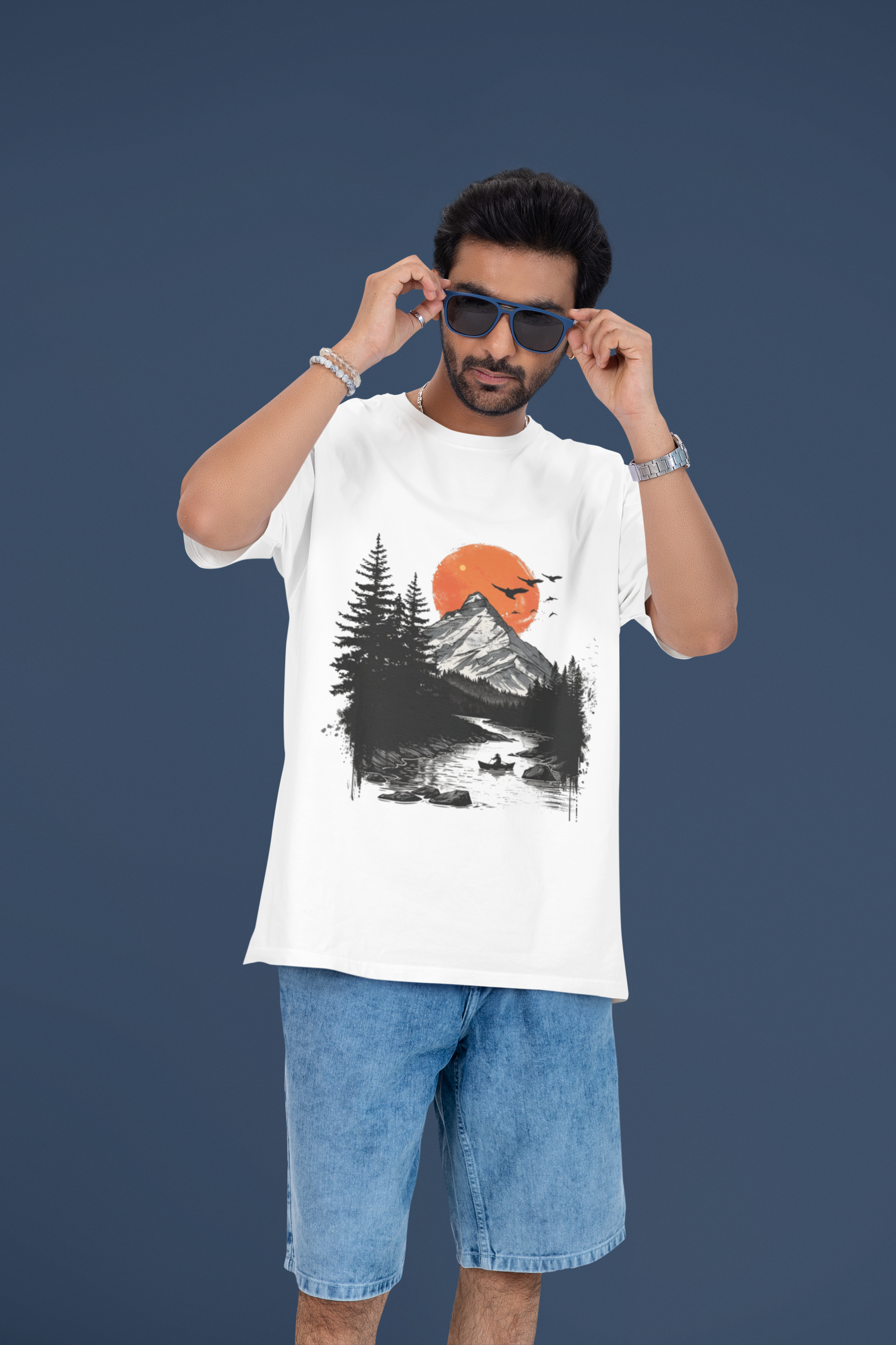SCUBAAA Men's Adventure Terry Oversized T-Shirt