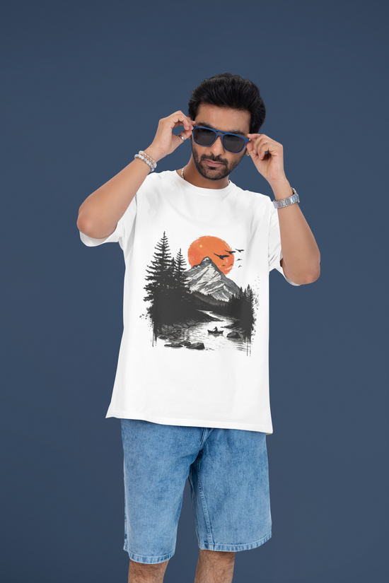 SCUBAAA Men's Adventure Terry Oversized T-Shirt
