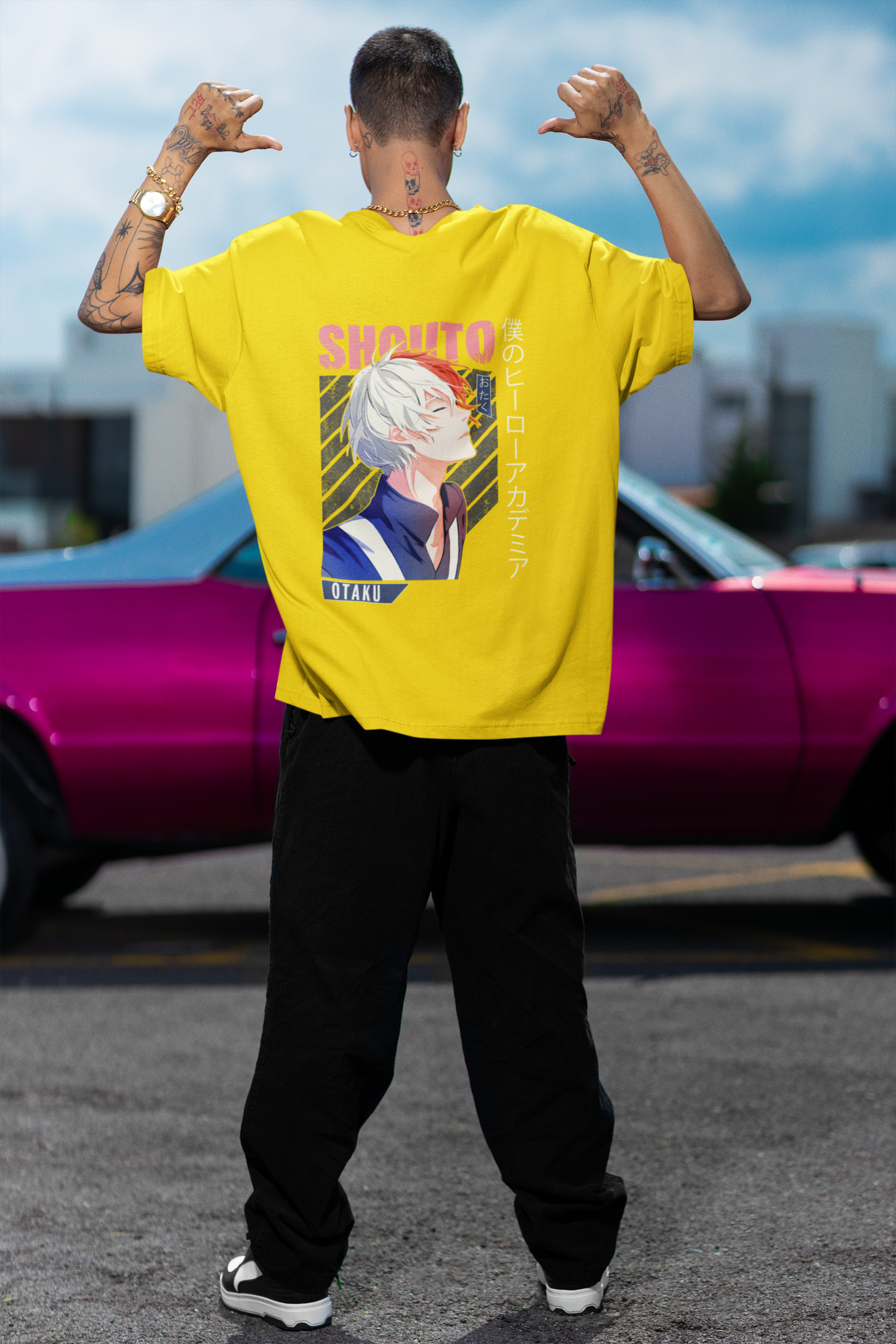 SCUBAAA Men's Heroic Kanji Edition Oversized T-shirt