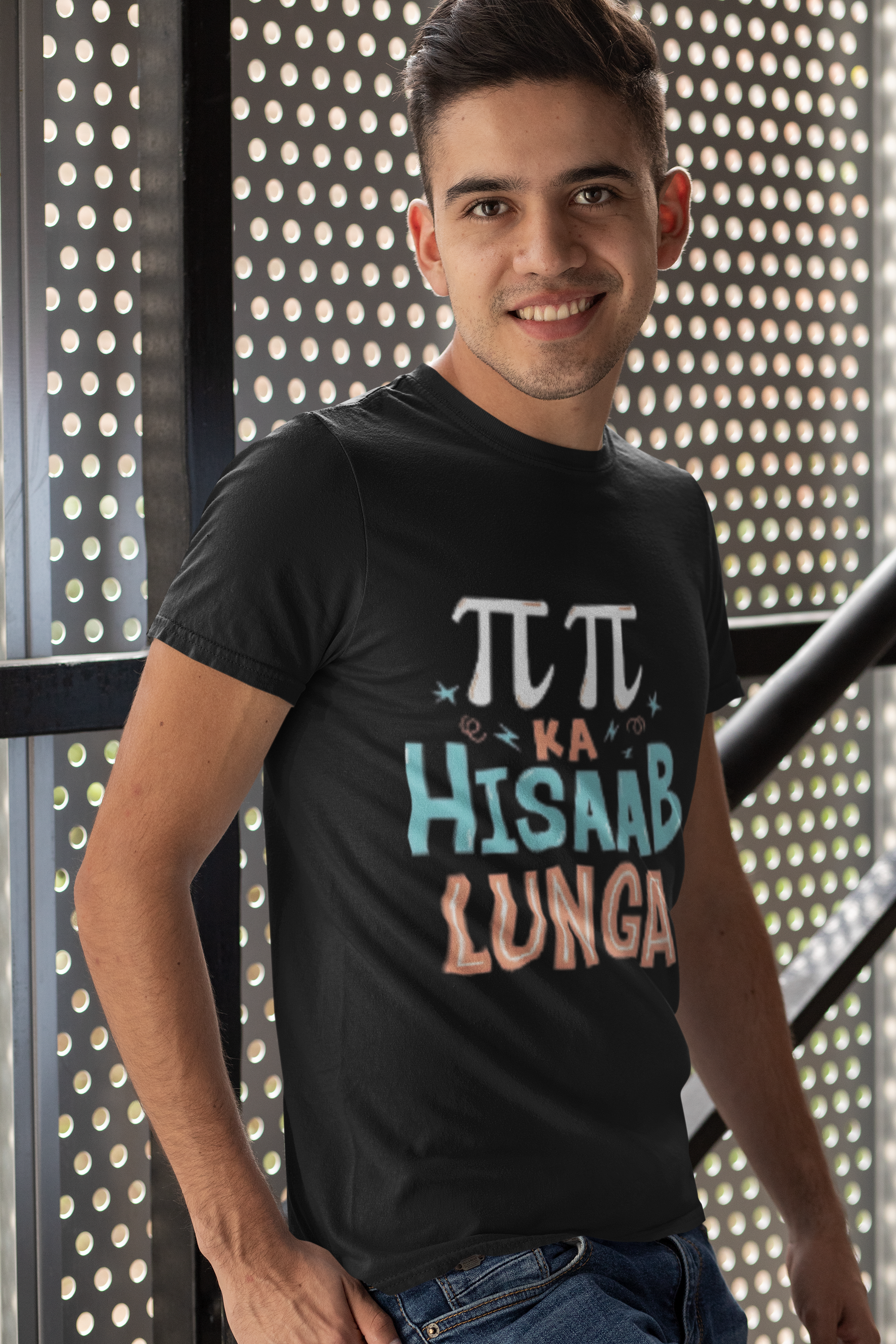 SCUBAAA Men's Pi Pi Ka Hisaab Half Sleeve Regular Fit T-shirt