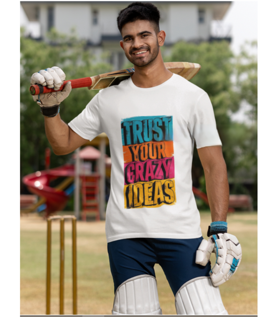 SCUBAAA Men's Trust Your Crazy Ideas Half Sleeve T-Shirt