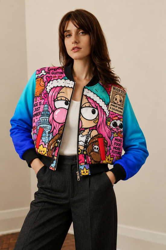 Graffiti Glam Bomber