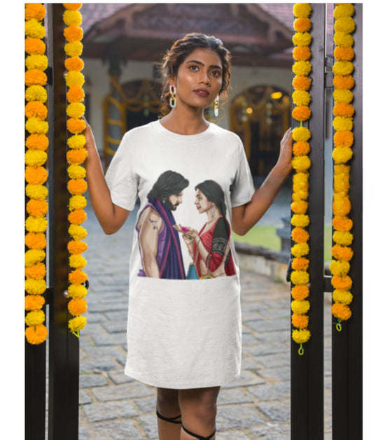 SCUBAAA Women's Ram Leela T-Shirt Dress