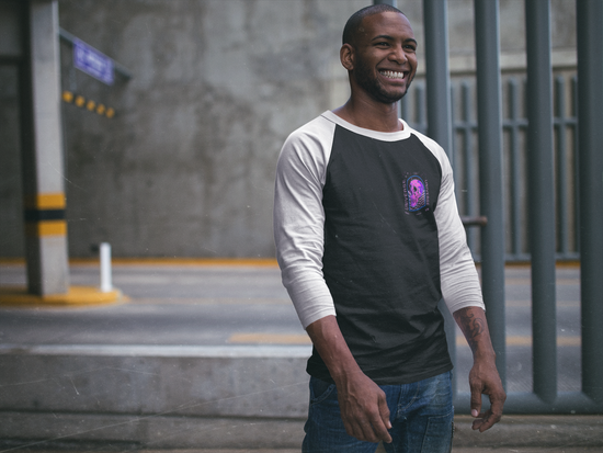 SCUBAAA Men's Skull Raglan Full Sleeve Tee