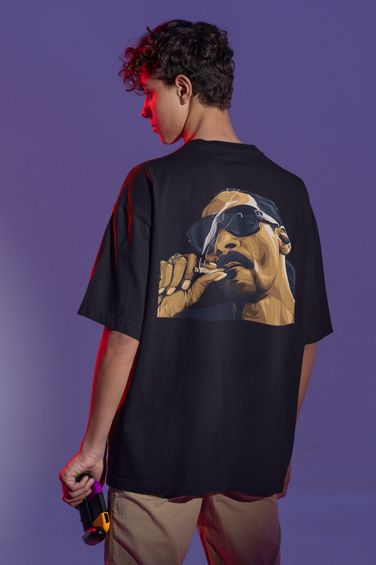 SCUBAAA Men's Bong Oversized Half Sleeve T-shirt