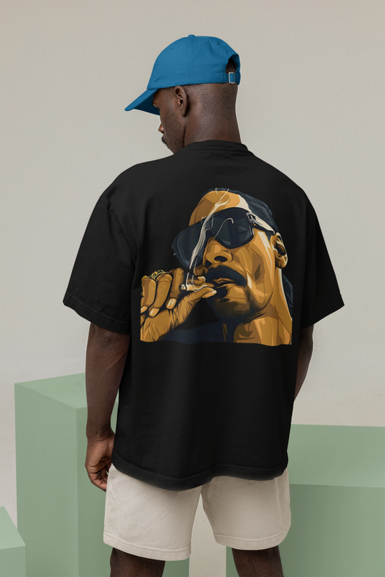 SCUBAAA Men's Bong Oversized Half Sleeve T-shirt