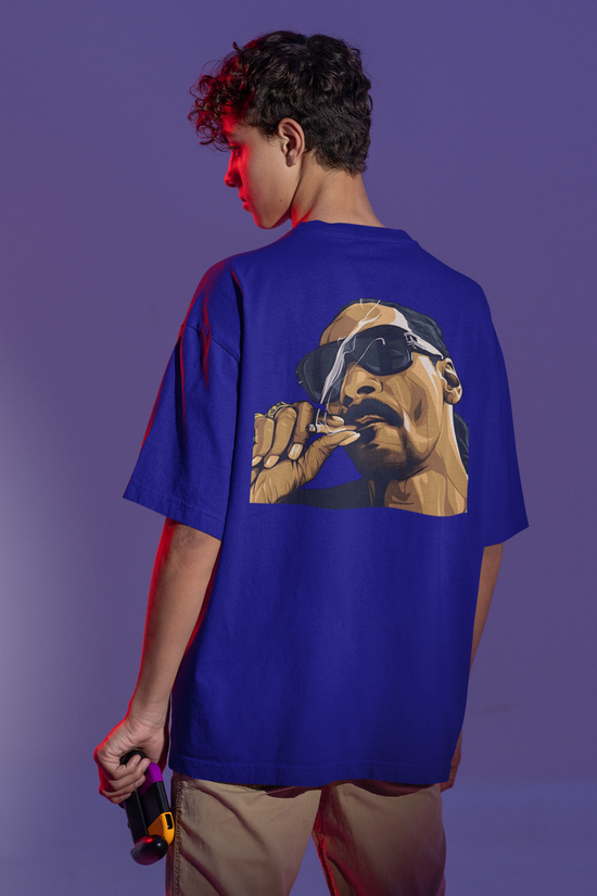 SCUBAAA Men's Bong Oversized Half Sleeve T-shirt