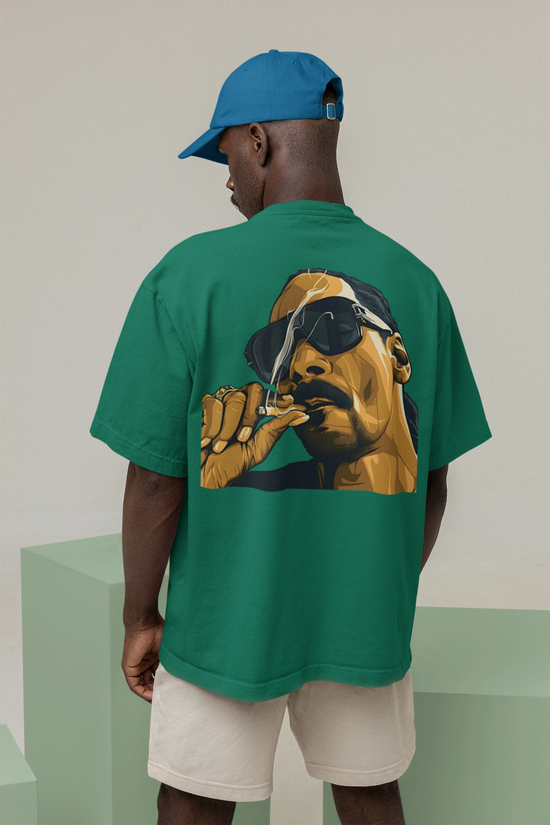 SCUBAAA Men's Bong Oversized Half Sleeve T-shirt