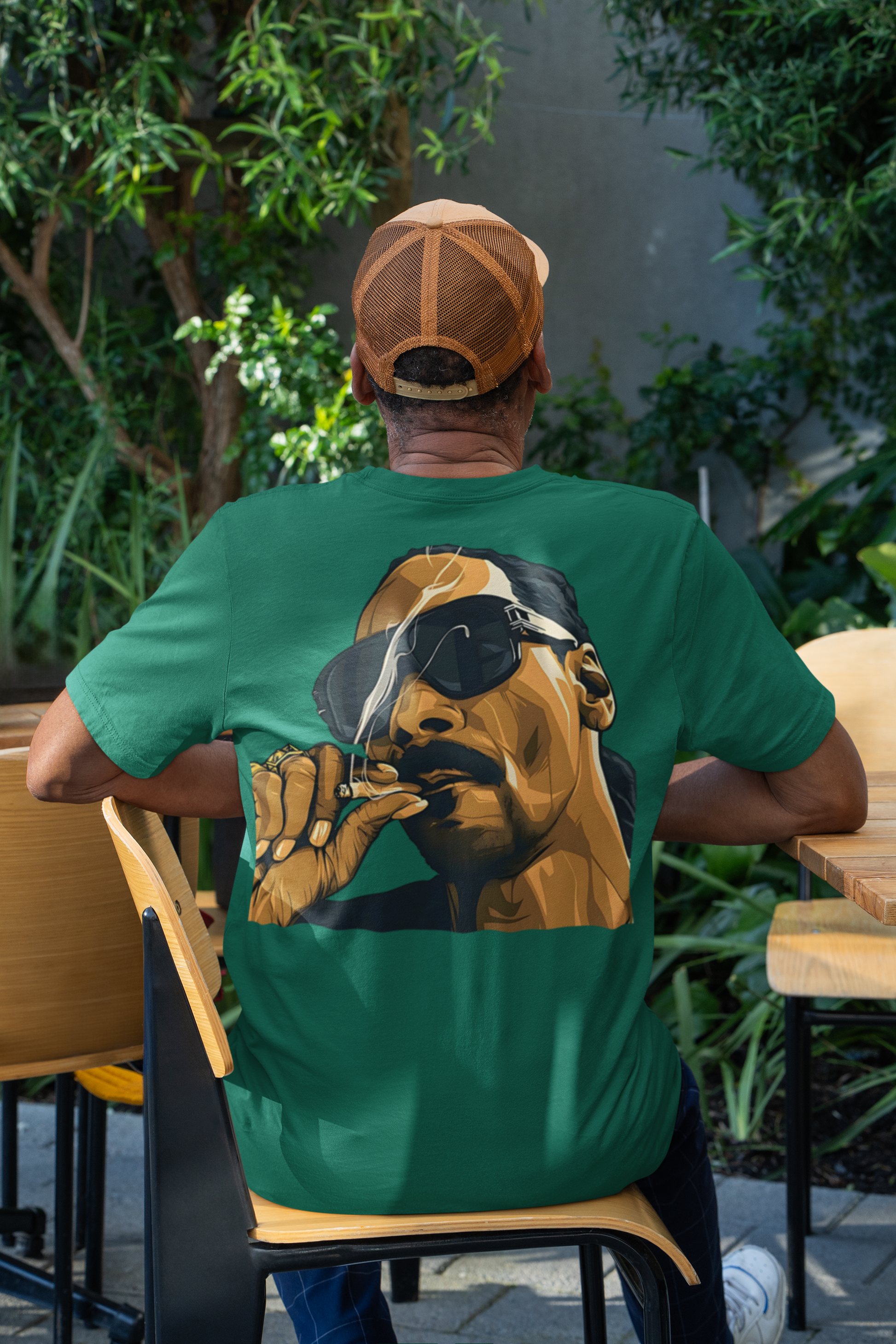 SCUBAAA Men's Bong Oversized Half Sleeve T-shirt