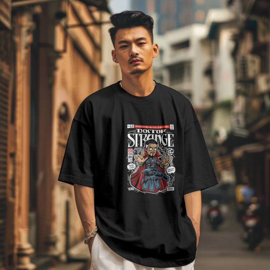 SCUBAAA Men's Dr. Strange Pop Art Oversized Half Sleeve T-shirt