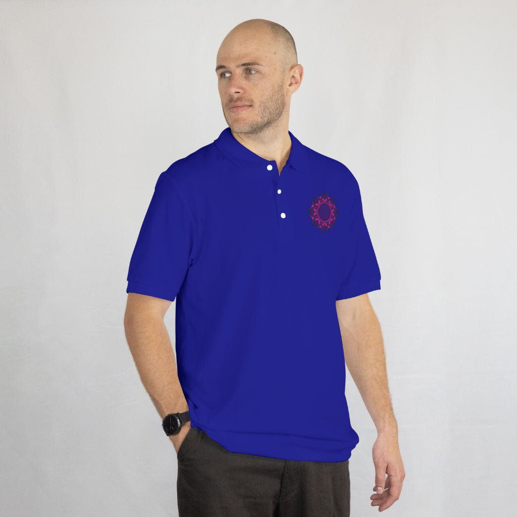 SCUBAAA Men's Polo Circle Design T-shirt