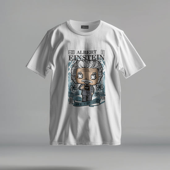 SCUBAAA Men's Einstein Pop Art Oversized Half Sleeve T-shirt