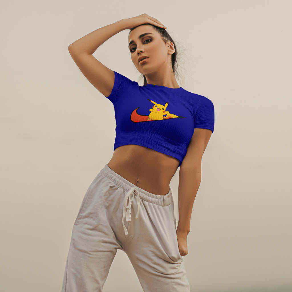 SCUBAAA Women's Pikachu Crop Top