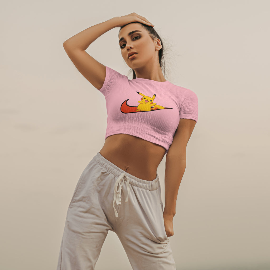 SCUBAAA Women's Pikachu Crop Top