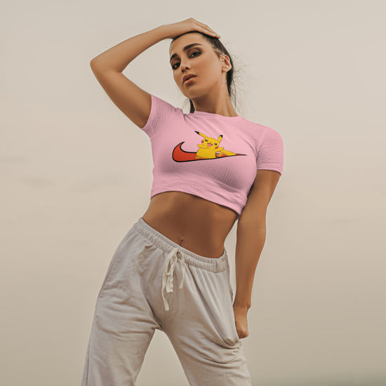 SCUBAAA Women's Pikachu Crop Top