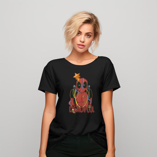 SCUBAAA Woman's Half Sleeve Deadpool Regular Fit Tshirt