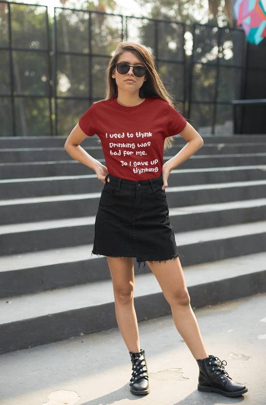 Thinking Drink Plan Half Sleeve Regular Fit T-shirt