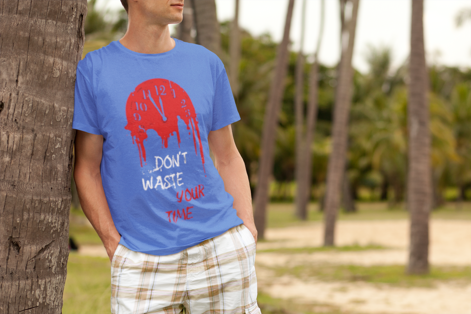 SCUBAAA Men's Time Half Sleeve T-Shirt