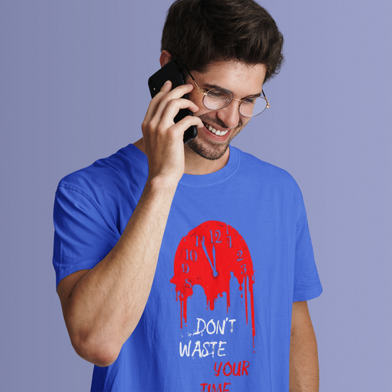 SCUBAAA Men's Time Half Sleeve T-Shirt