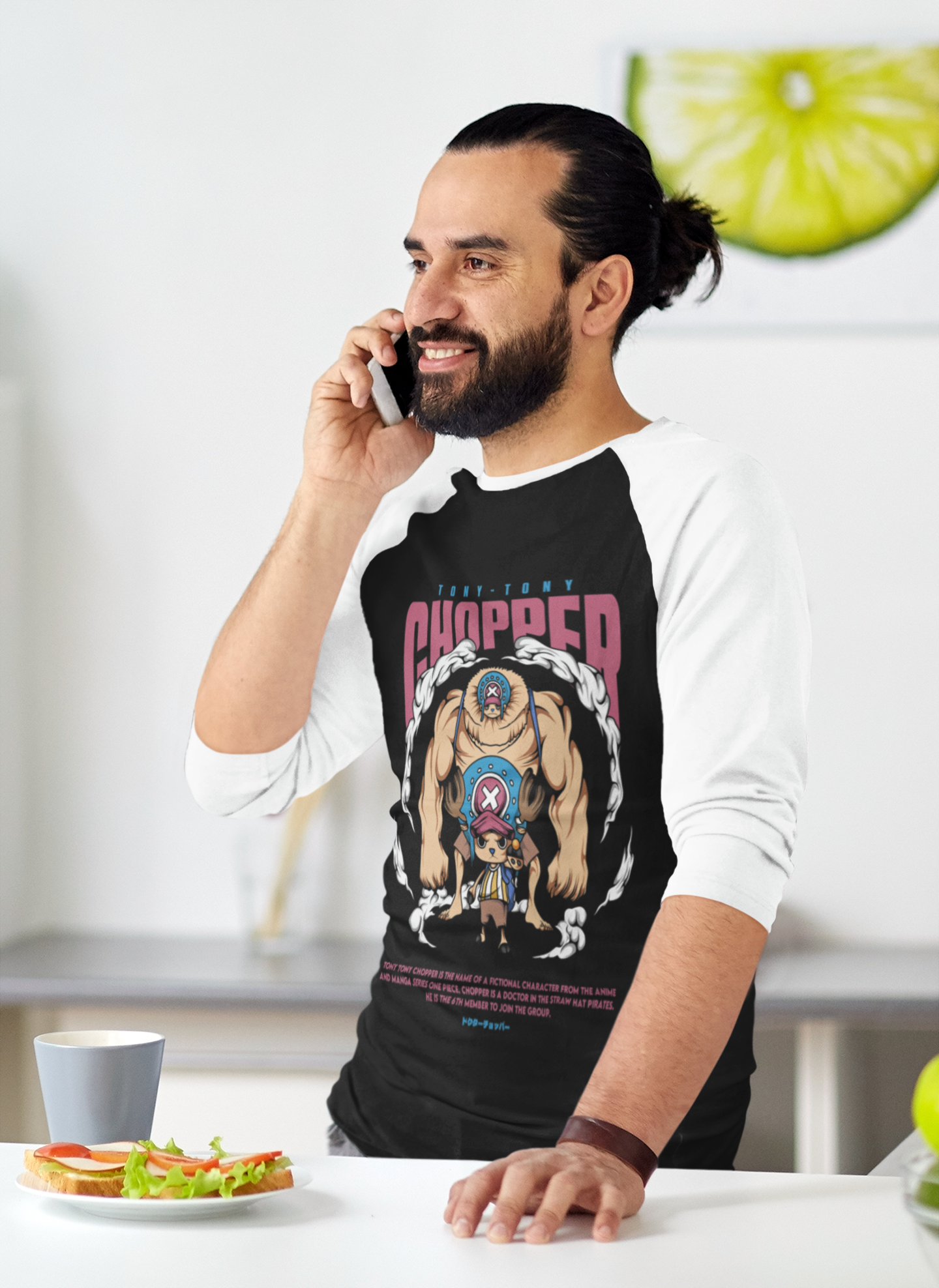 SCUBAAA Men's Tony Tony Chopper Full Sleeve Raglan T-Shirt