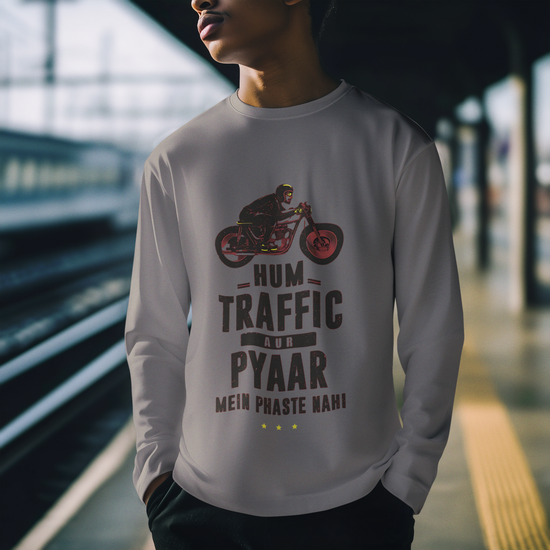 SCUBAAA Men's Traffic Full Sleeve T-Shirt