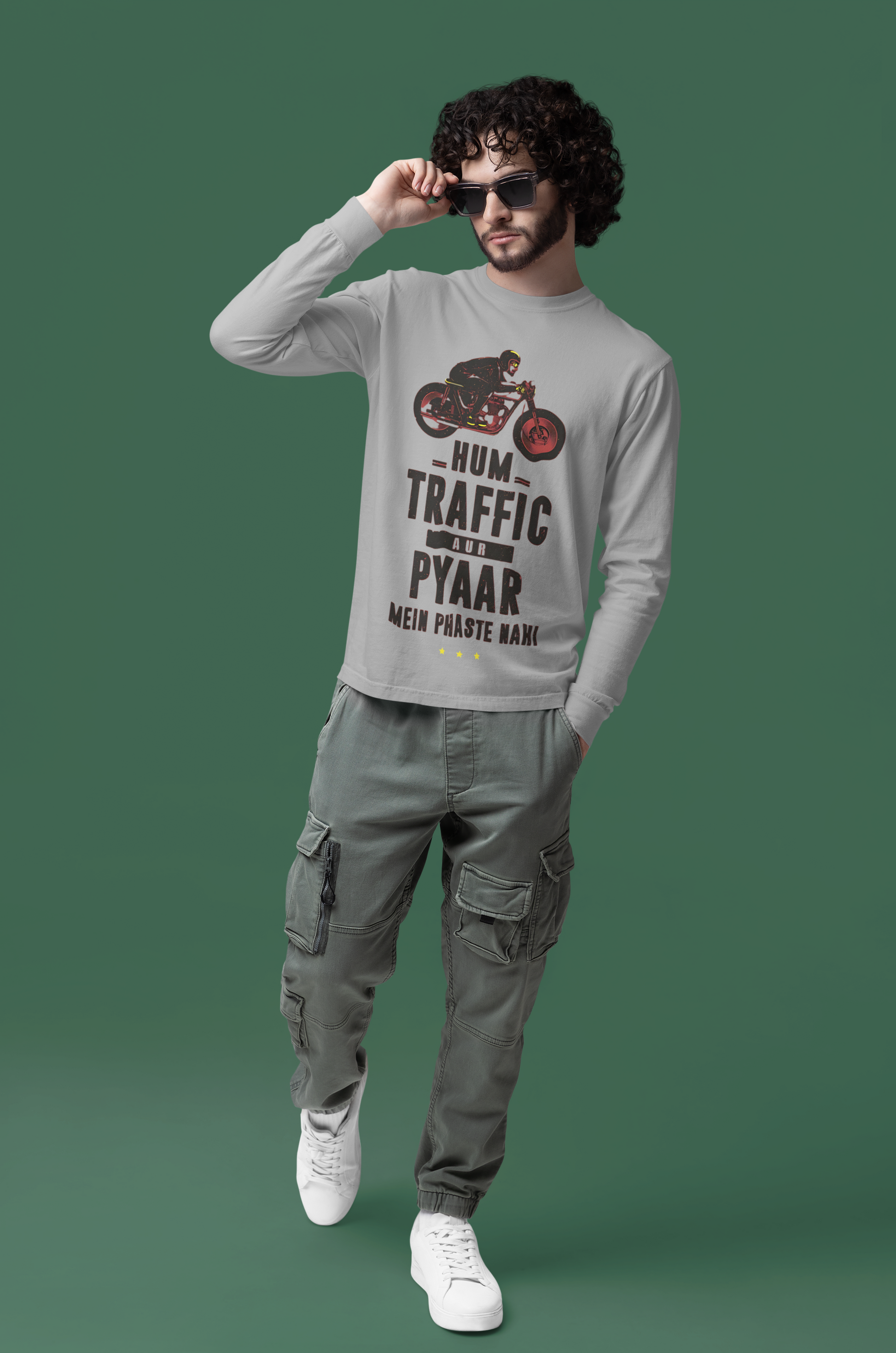 SCUBAAA Men's Traffic Full Sleeve T-Shirt