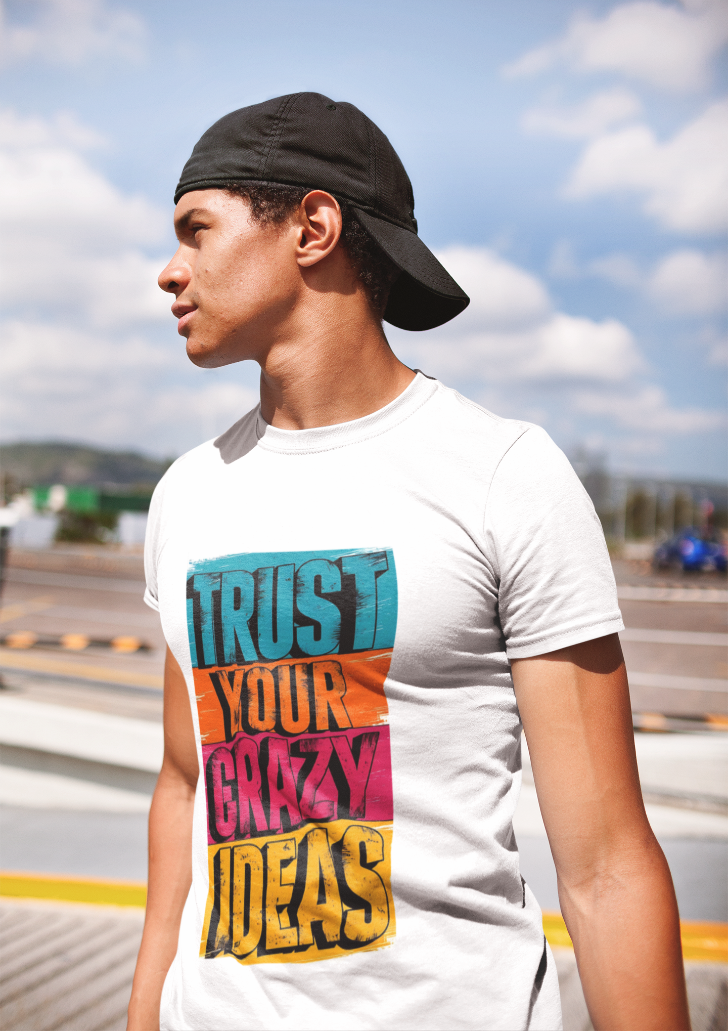 SCUBAAA Men's Trust Your Crazy Ideas Half Sleeve T-Shirt