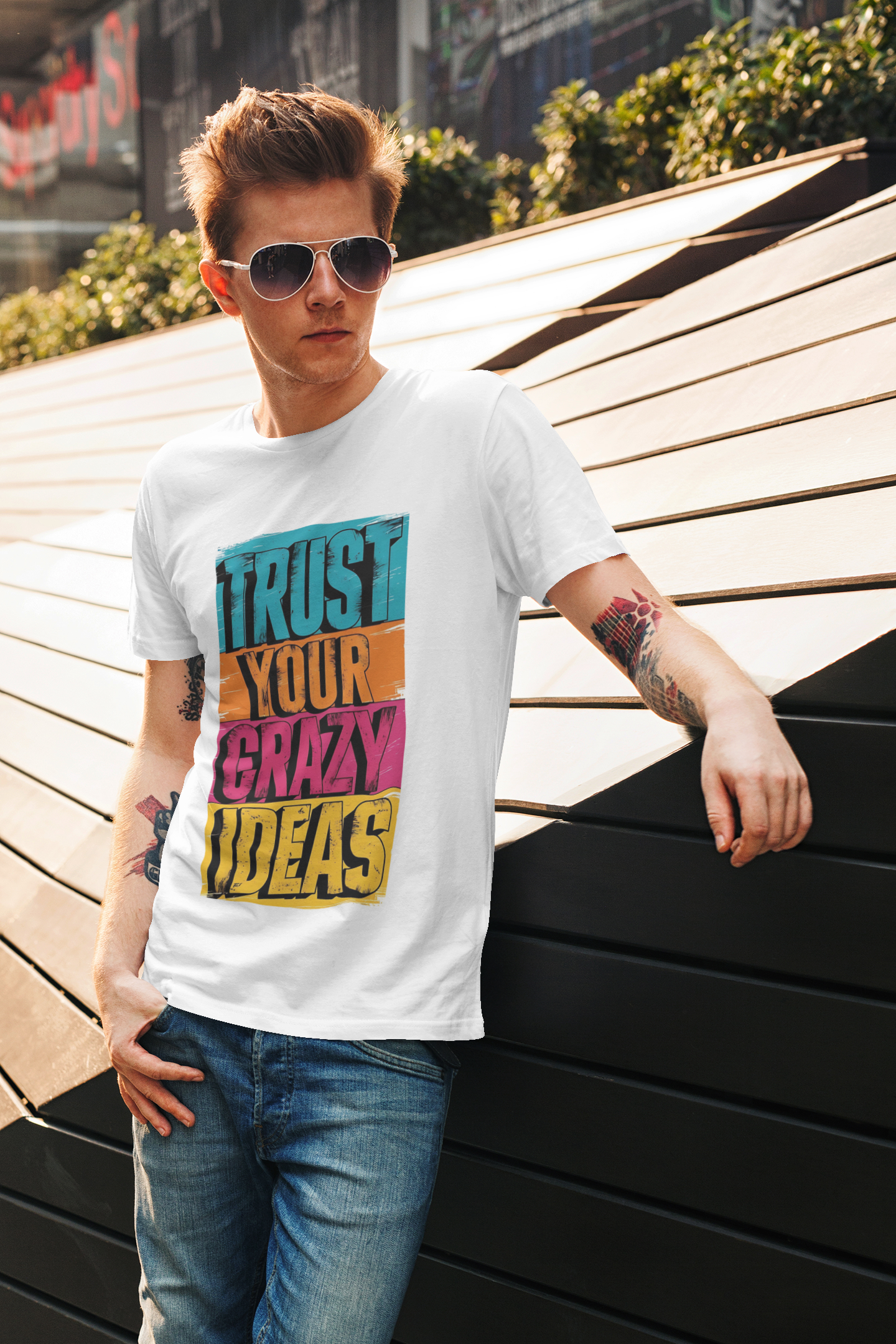 SCUBAAA Men's Trust Your Crazy Ideas Half Sleeve T-Shirt
