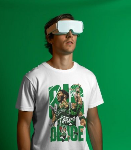 SCUBAAA Men's NBA - Boston Celtics Longline Curved T-Shirt