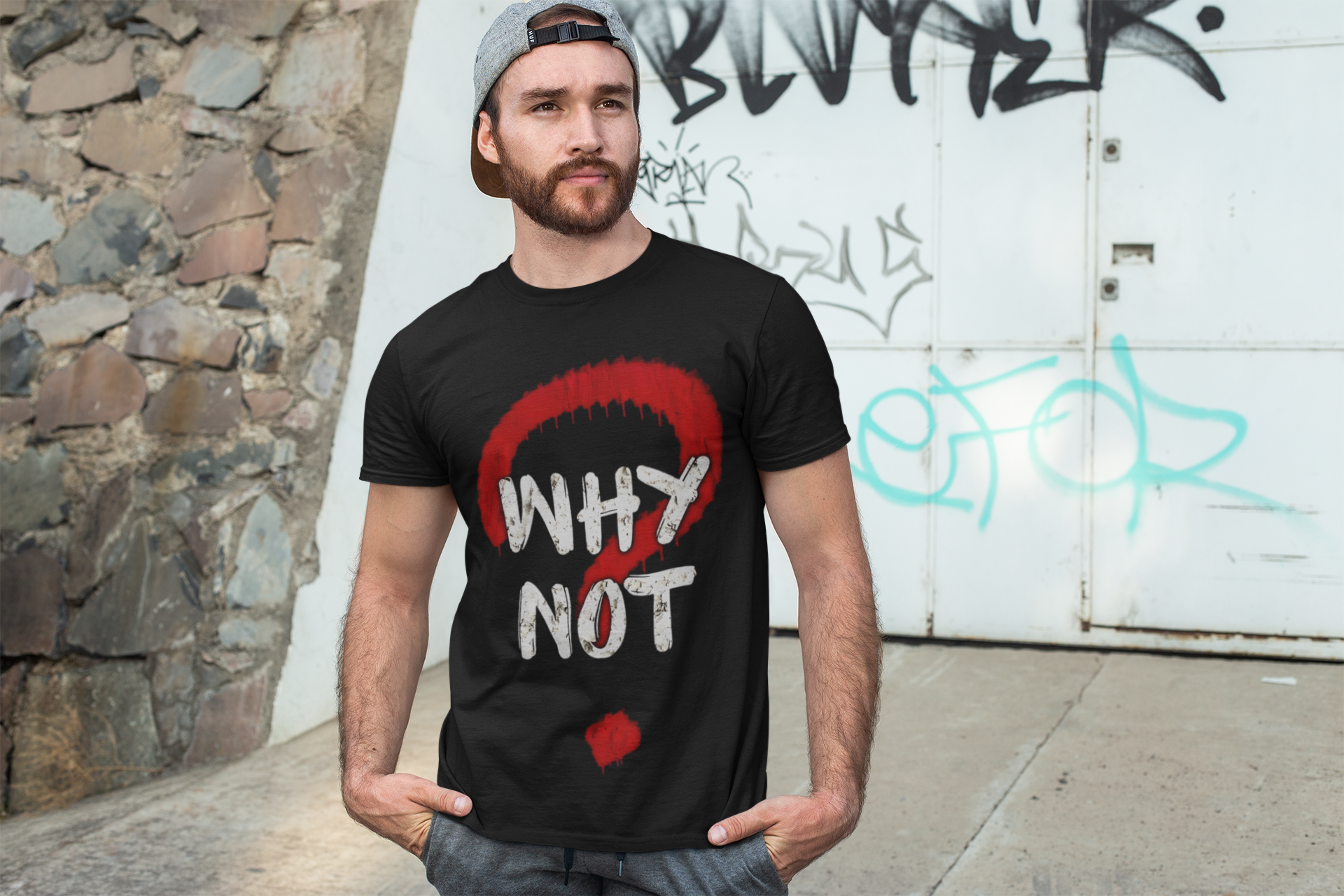 SCUBAAA Men's Why Not Half Sleeve T-Shirt