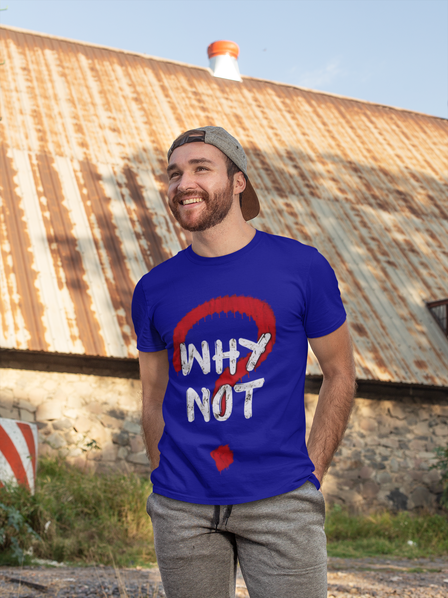 SCUBAAA Men's Why Not Half Sleeve T-Shirt