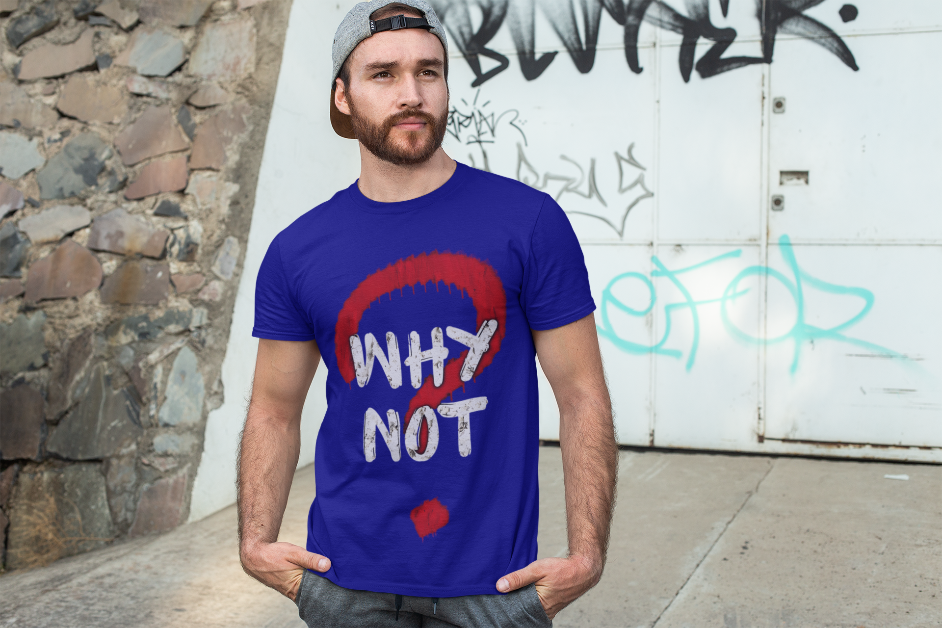 SCUBAAA Men's Why Not Half Sleeve T-Shirt
