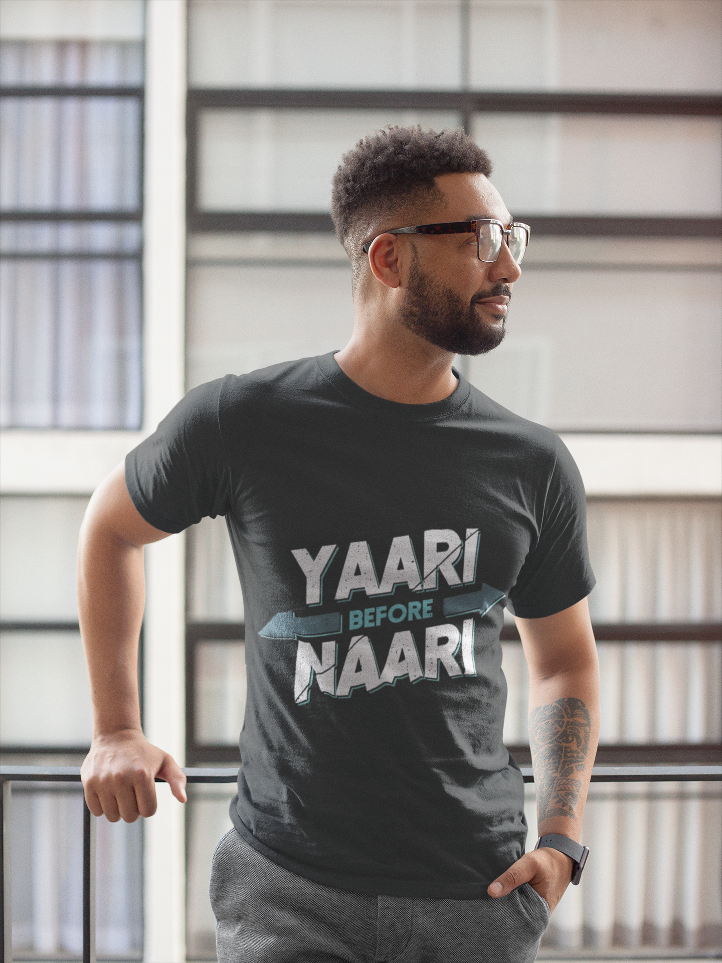 SCUBAAA Men's Yaari Theme Half Sleeve T-Shirt