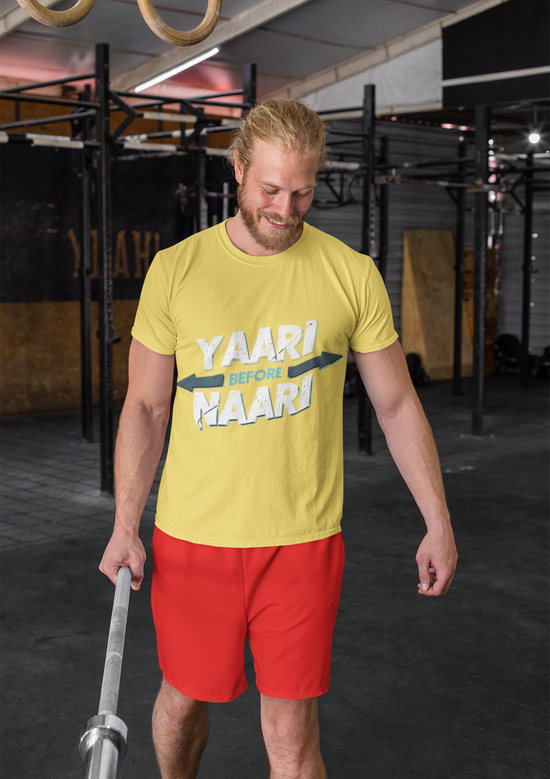 SCUBAAA Men's Yaari Theme Half Sleeve T-Shirt