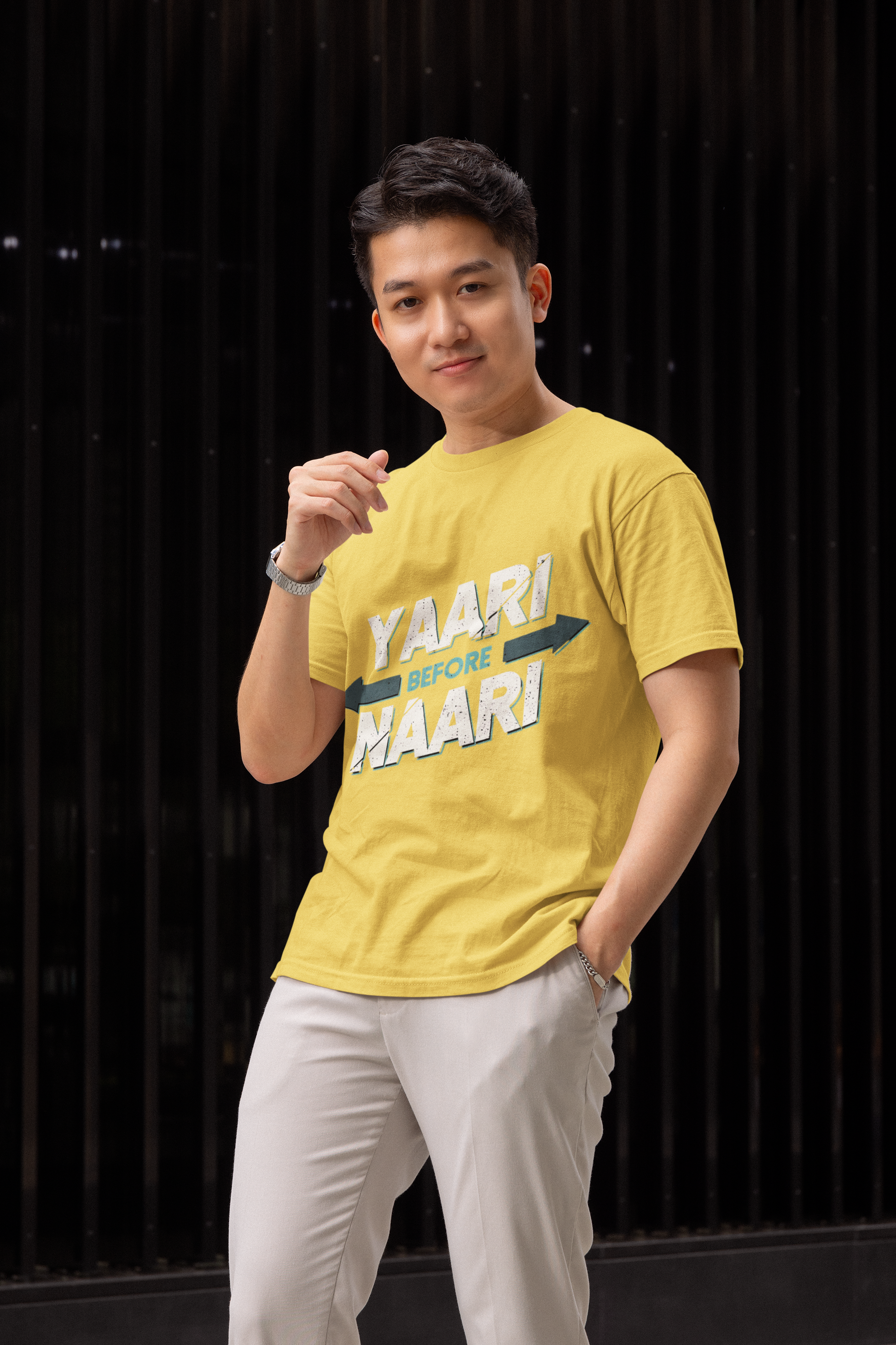 SCUBAAA Men's Yaari Theme Half Sleeve T-Shirt