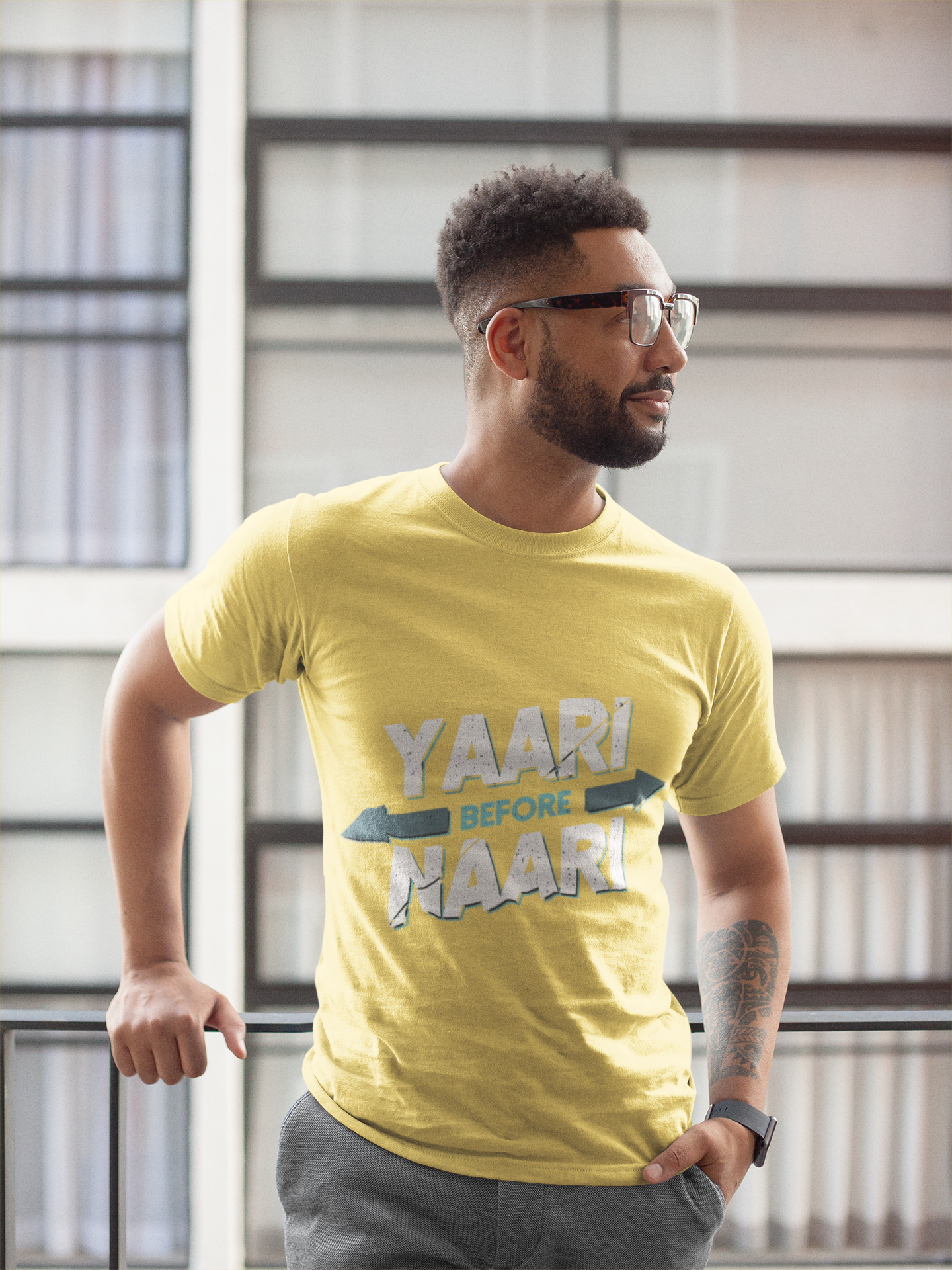 SCUBAAA Men's Yaari Theme Half Sleeve T-Shirt