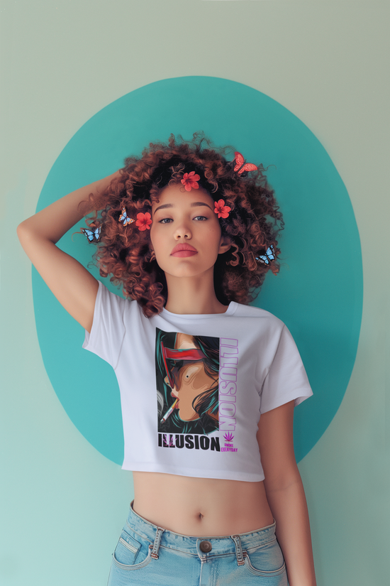 SCUBAAA Women's ILLUSION Crop Top