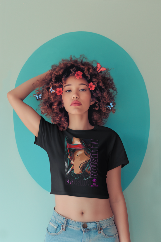 SCUBAAA Women's ILLUSION Crop Top