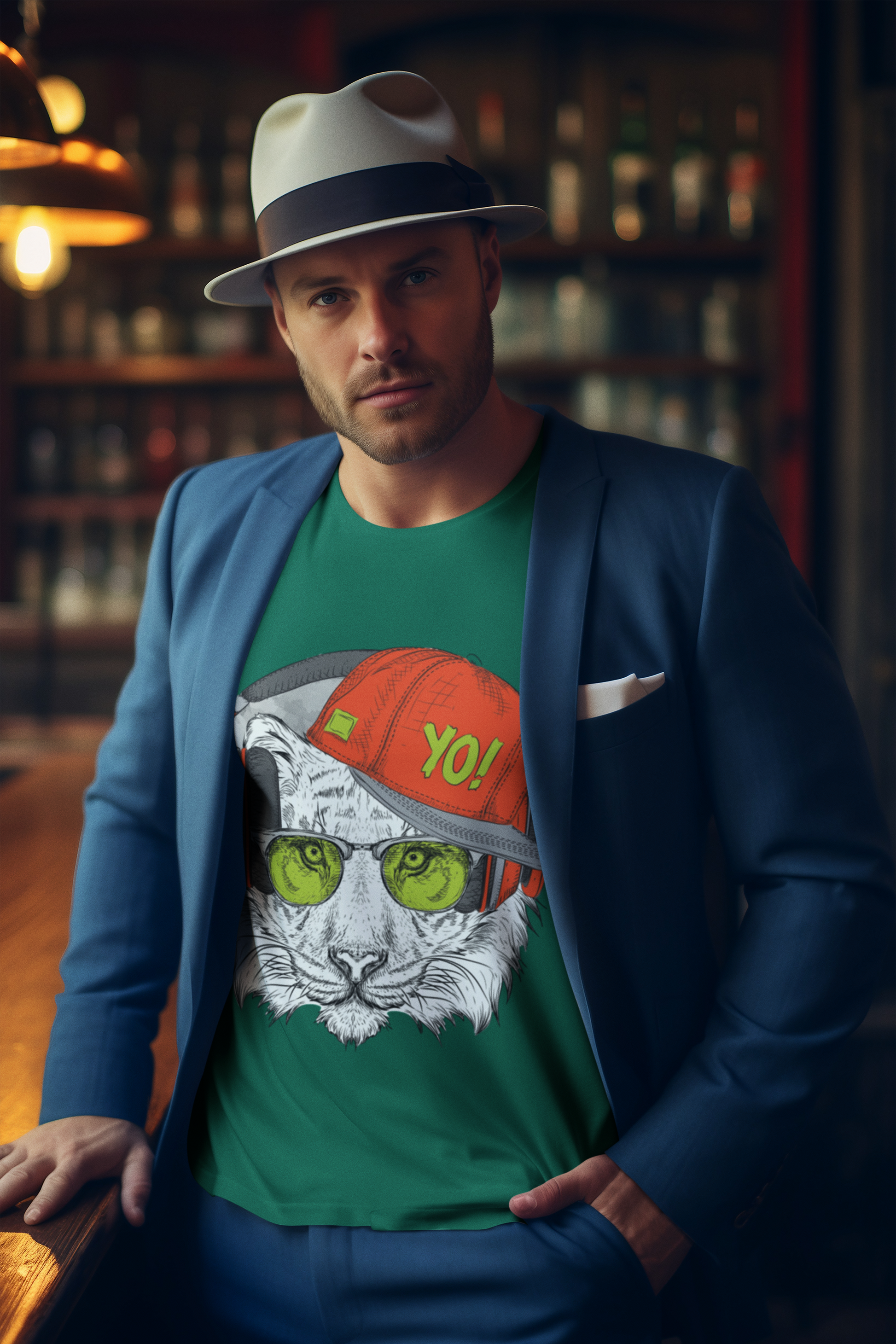 SCUBAAA Husky Design Oversized T-Shirt