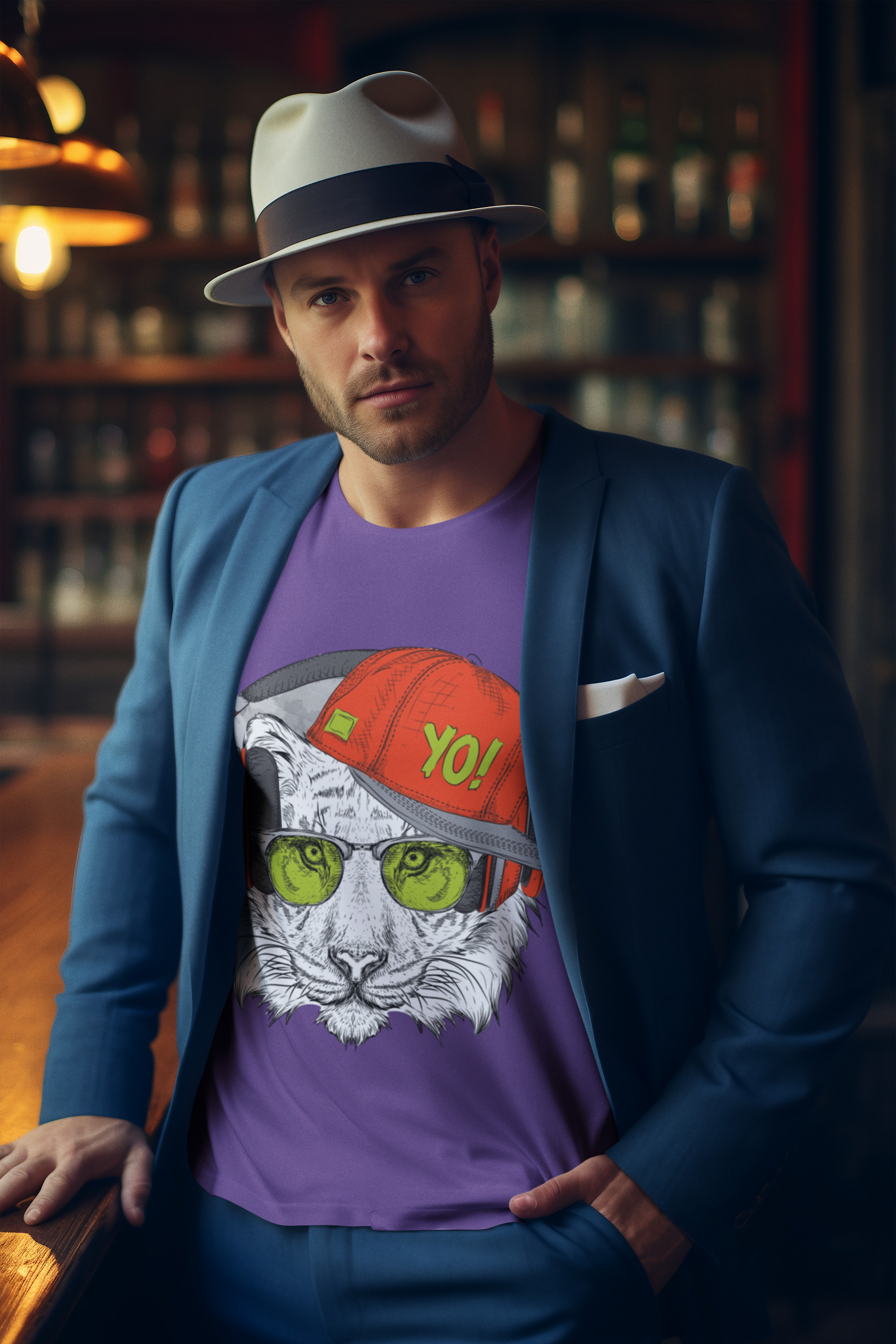 SCUBAAA Husky Design Oversized T-Shirt
