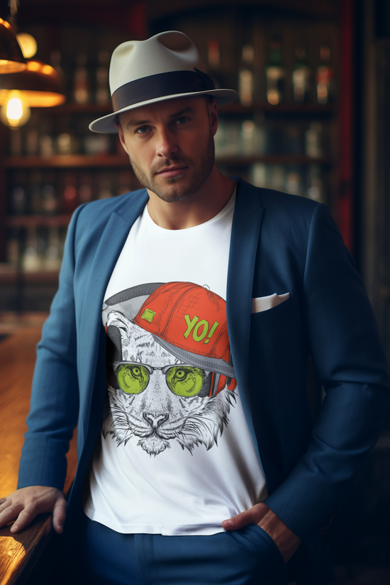 SCUBAAA Husky Design Oversized T-Shirt