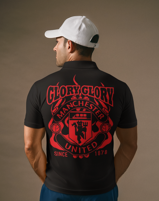 SCUBAAA Men's Man United Polo T-Shirt