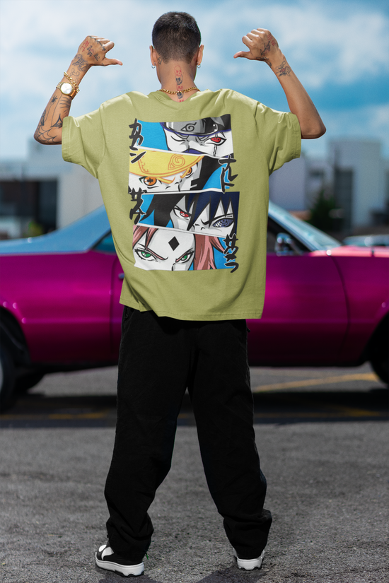 SCUBAAA Men's Naruto Oversized Half Sleeve T-shirt