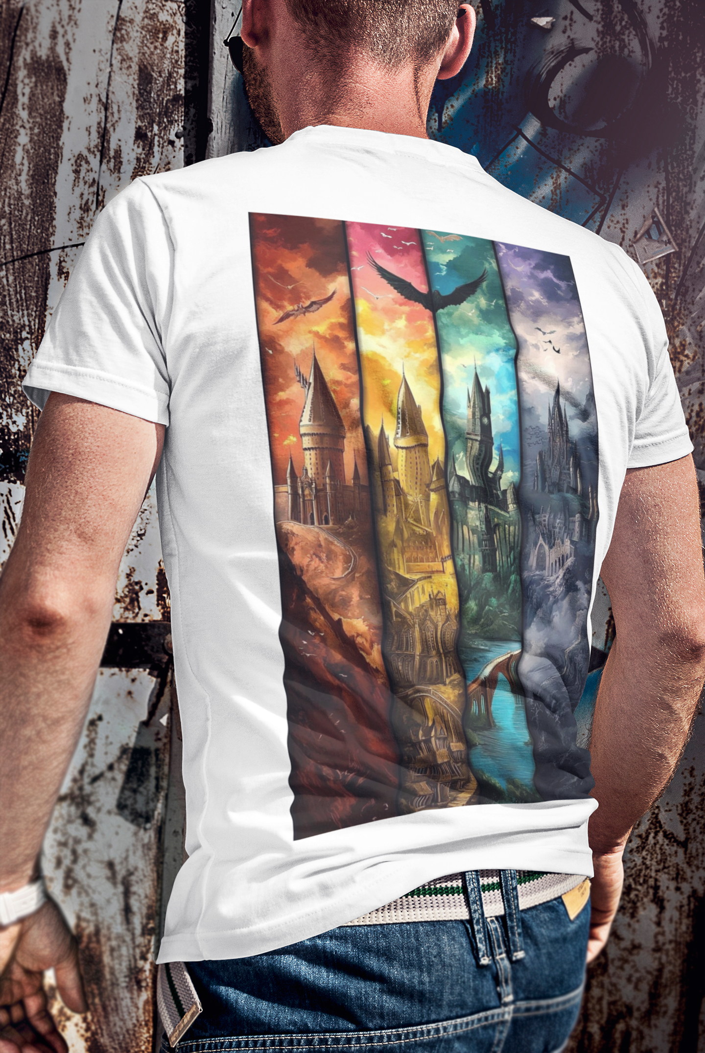 SCUBAAA Men's Harry Potter Half Sleeve Regular Fit T-shirt
