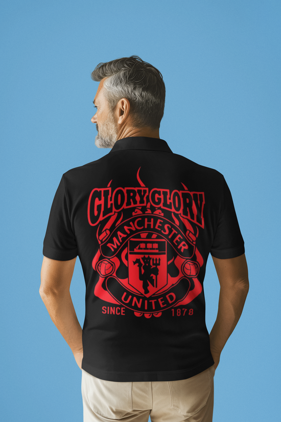 SCUBAAA Men's Man United Polo T-Shirt